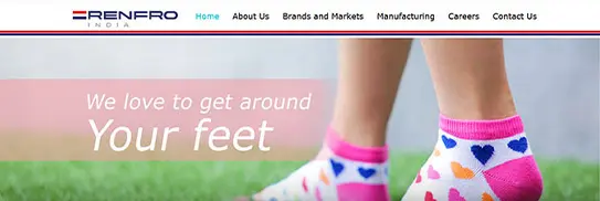 Website design and development for socks manufacturer