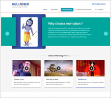 Website design showing product demos 