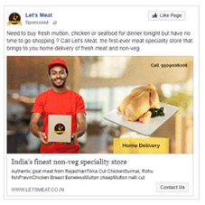 Facebook Ads campaign for a retail store brand 