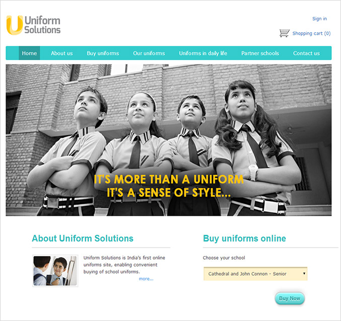 School uniforms e-commerce website
